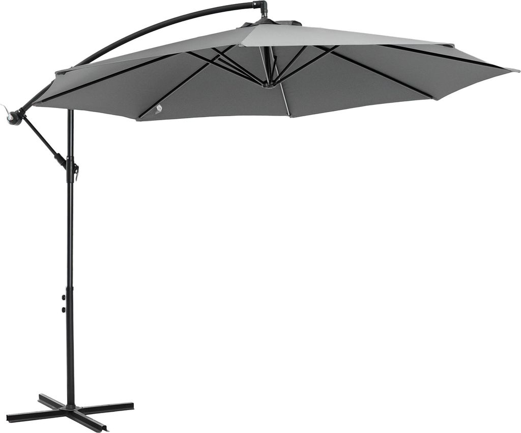 Parasol ogrodowy Outsunny Ø300 cm, uchylny, z ochroną UV, Zdjęcie produktu 
