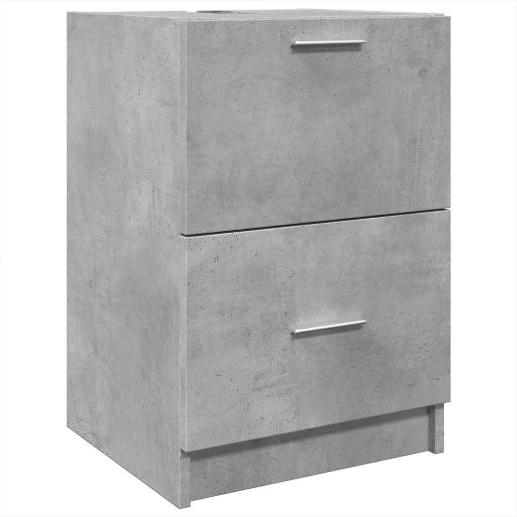 Essenze di Design: Mobiletto Grigio Cemento 40x37x59 cm vidaXL