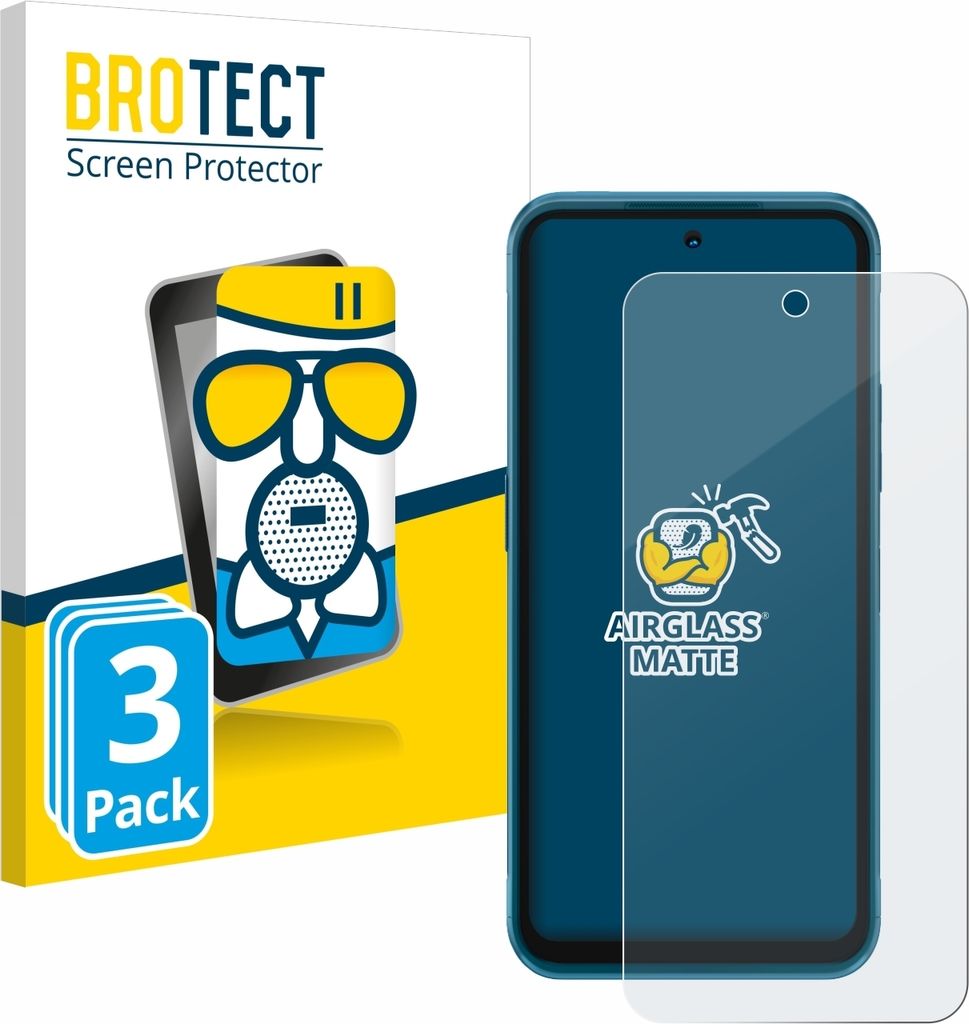3x BROTECT Entspiegelungs Schutzglas für Nokia XR20 Schutzfolie Panzer Folie Glas Display Schutz matt