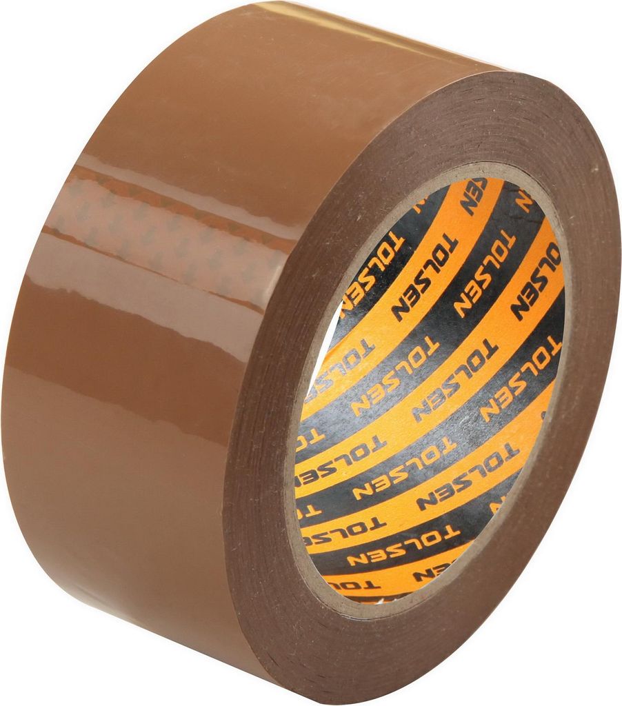 Tolsen Braunes BOPP-Verpackungsband – 48 mm x 50 m, Stark klebend - Maxami
