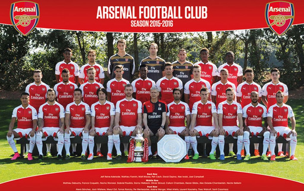 Arsenal FC - Poster - Team Photo 15-16