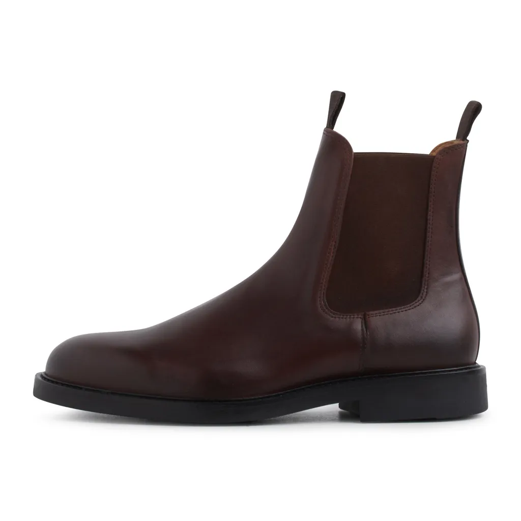 Bottines Chelsea cuir marron foncé GP2353-800 avec semelle confortable
