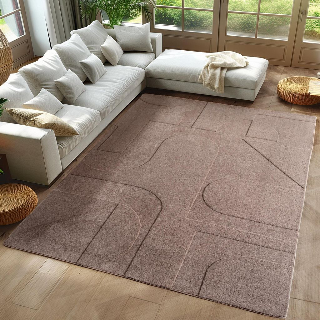 Carpetsale24 Tapis Boho Scandinave à Poils Courts avec Image du produit 