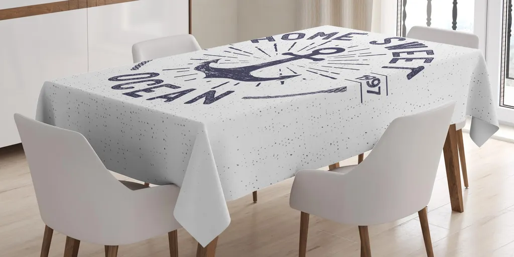 Tovaglia Mare ABAKUHAUS 140x170 Anker Design Vintage Blu