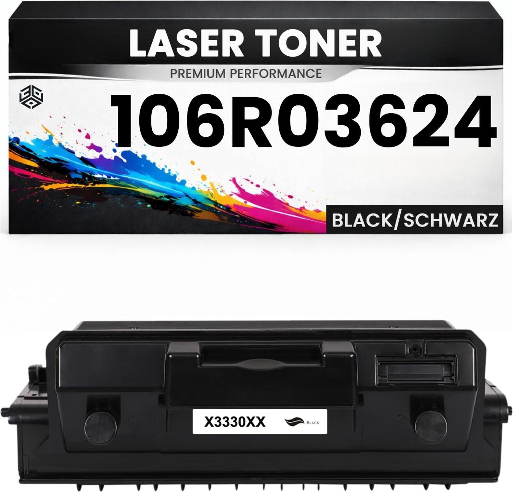 2 x Toner 106R03624 für Xerox kompatibel Schwarz hochwertige Premium Alternative für Xerox Phaser 3330, Xerox WorkCentre 3335, 3345