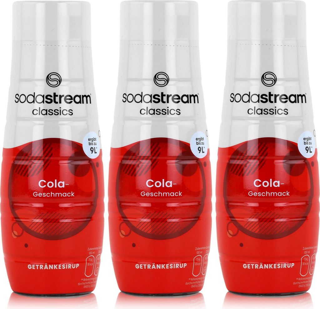 SodaStream Getränke-Sirup Softdrink Cola Geschmack 440ml (3er Pack)