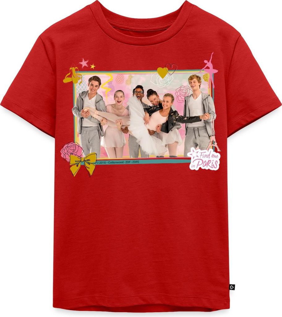 Spreadshirt Find me in Paris Charaktere Kinder Premium T-Shirt, 134/140 (8 Jahre), Rot