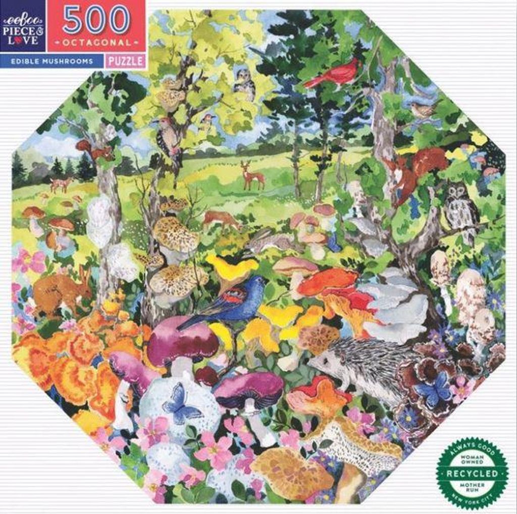 eeBoo Puzzle Edible Mushrooms 500 Teile - Lernspiel für Erwachsene