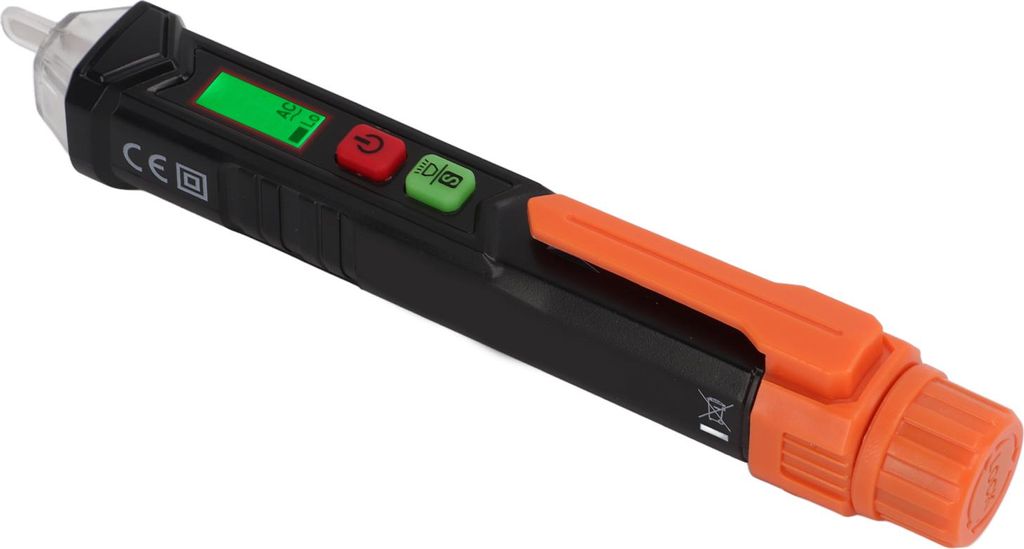 RuoShui 10 Digitaler Spannungsprüfer in Stiftform, berührungsloser Spannungsdetektor mit akustischem und optischem Alarm