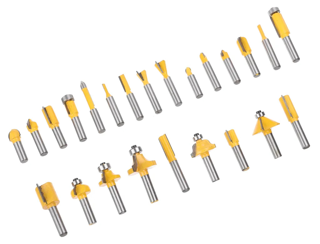 Jeu de 24 fraises à défonceuse queue 8mm coffret d'outils de précision - 2