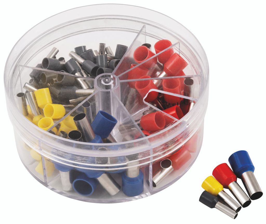 MCPOWER Aderendhülsen-Sortiment, isoliert, 4...16 mm², 100 Stück