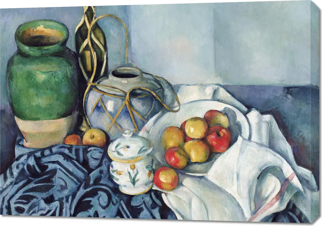 Grand Tableau Cézanne 100x70 cm pour Habiller un Mur Vide Style Rétro