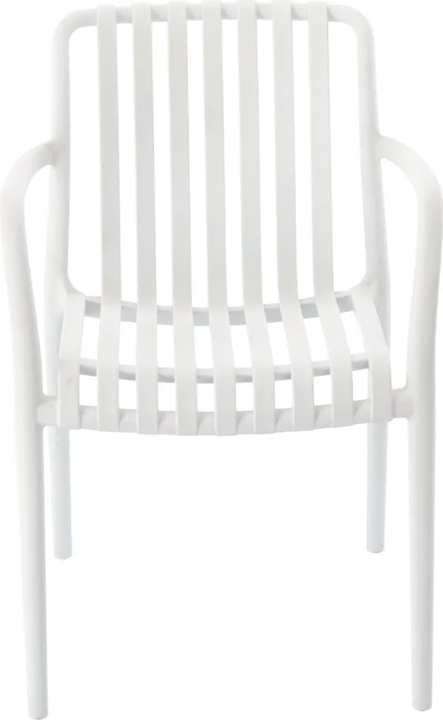 Aménager sa terrasse avec la chaise de jardin LAMBROS blanche et moderne