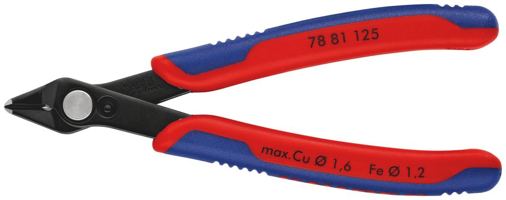 Knipex 78 81 125, Diagonálne kliešte, Oceľ, Plast, Modrá, Obrázok produktu 