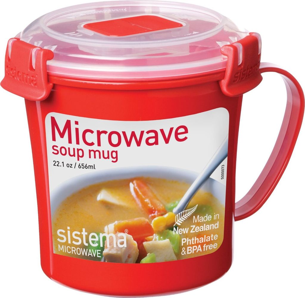Sistema 1107, Becher, Rot, 656 ml, Transparent, 2,77 Produktbild 