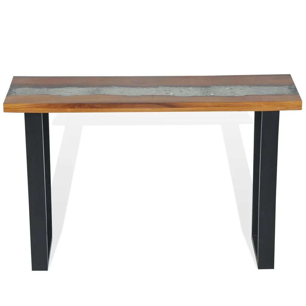 Console en bois de teck massif 100 cm | Table d'appoint design - 4