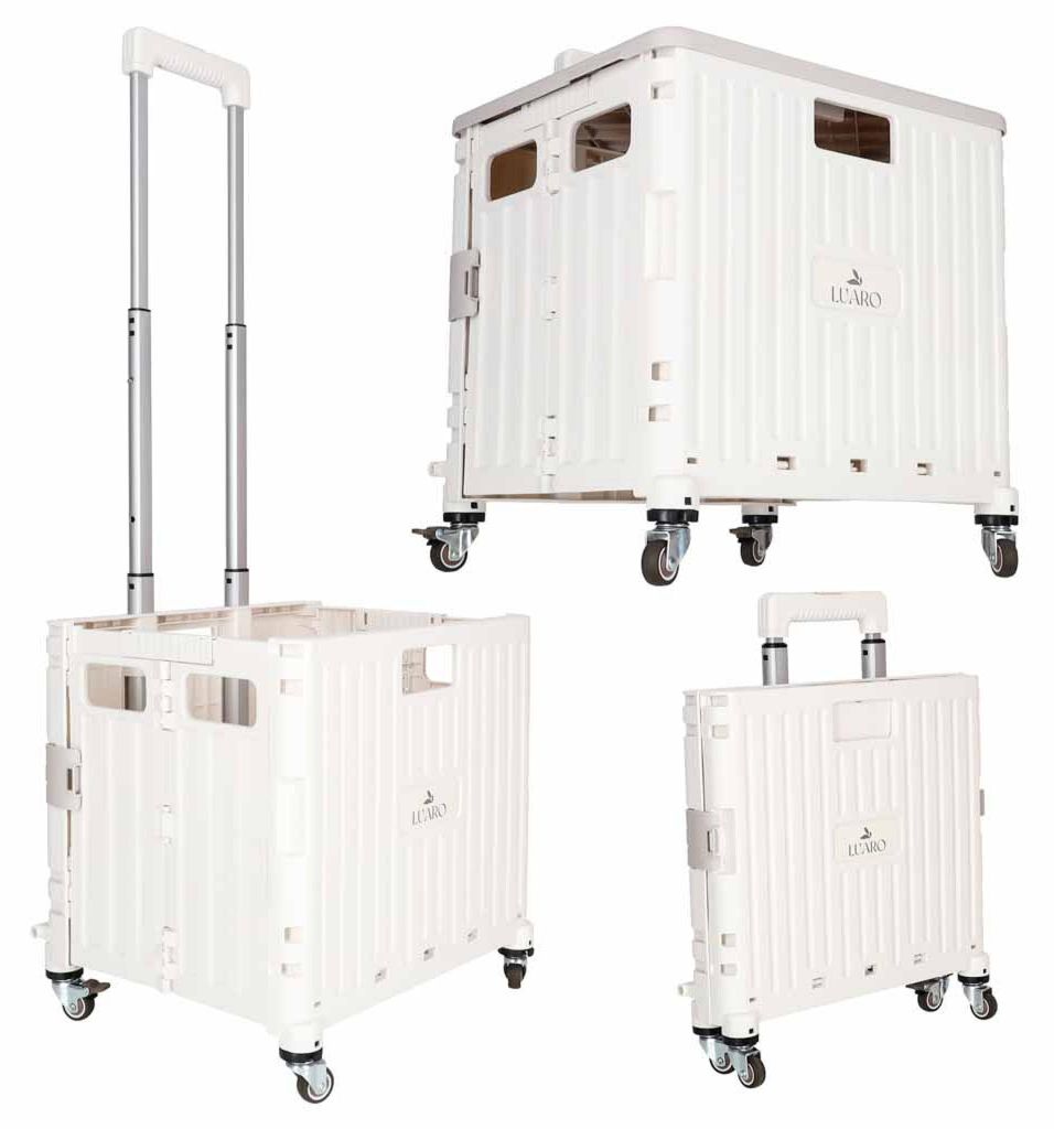 Chariot de transport pour courses LUARO, pliable, 4 roues, Image du produit 
