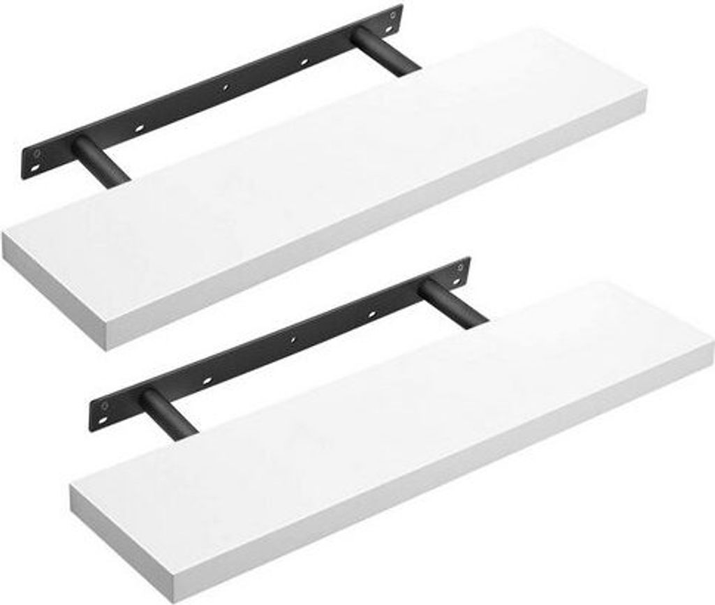 VASAGLE 2er Set Schweberegal, Wandboard, 80 x 20 x 3,8 cm Produktbild 