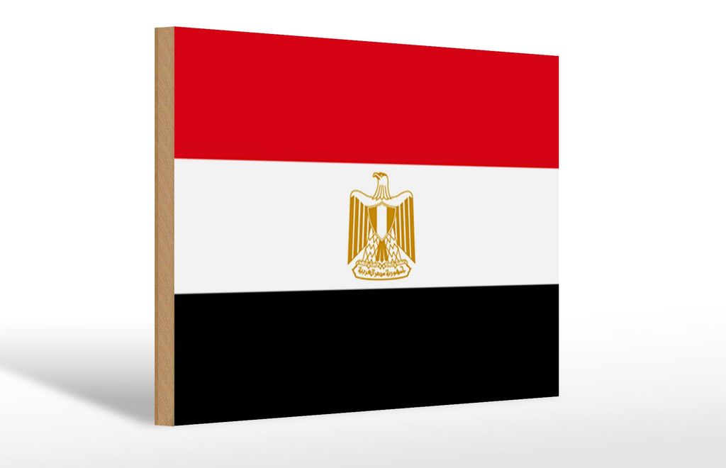 Holzschild Flagge Ägypten 30x20cm Flag of Egypt