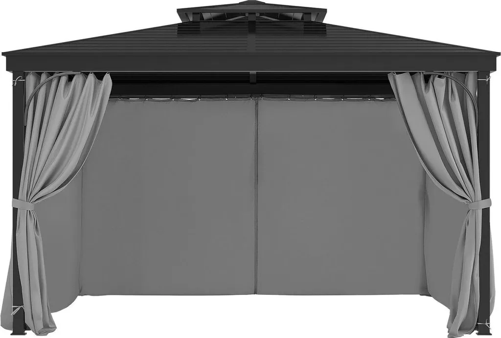 Tende Gazebo 10x10 Grigio per Famiglia | Privacy e Comfort in Giardino - 1