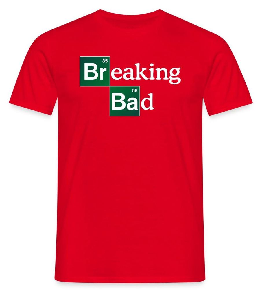 Spreadshirt Breaking Bad Logo Brom & Barium Männer T-Shirt, M, Rot