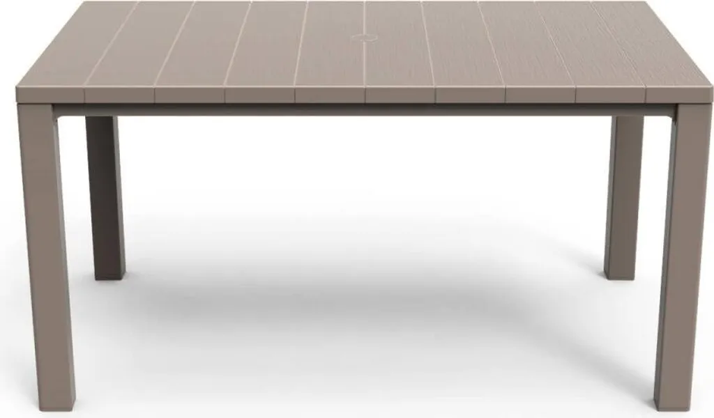 Table de repas KETER Julie aspect bois - Résine résistante Cappuccino