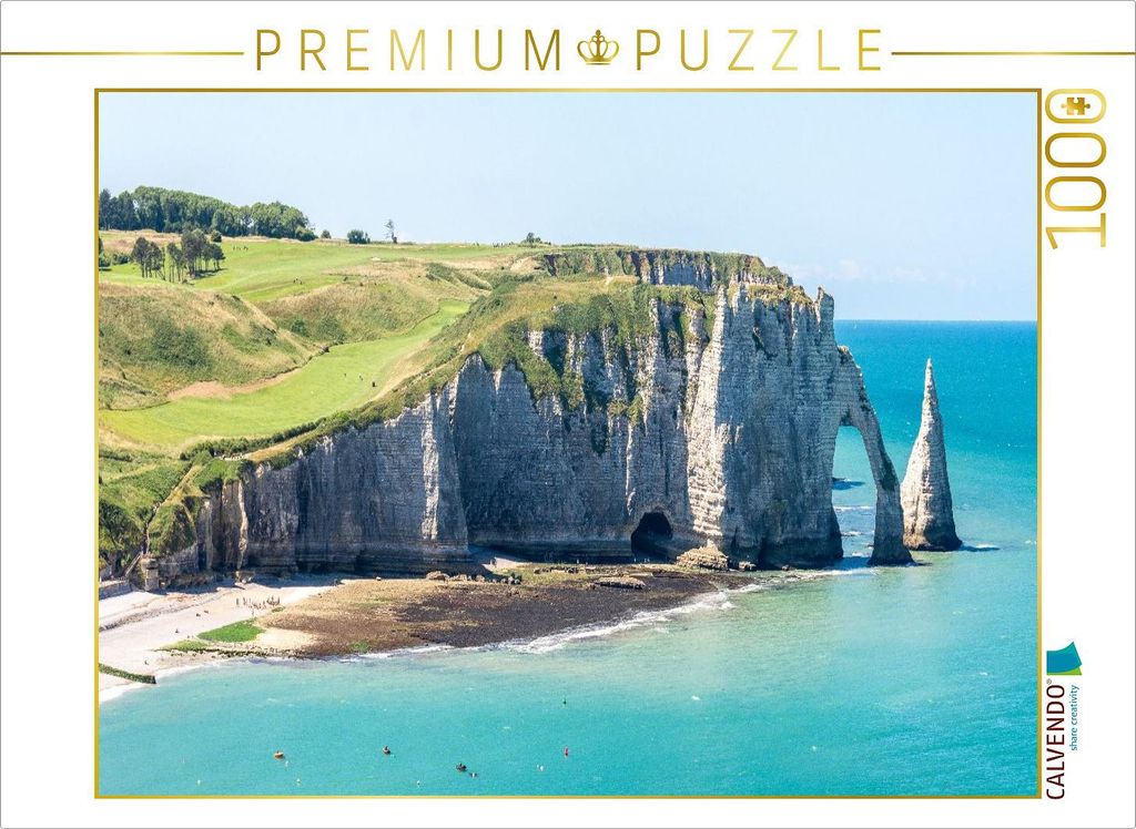 CALVENDO Puzzle Etretat - Alabasterküste | 1000 Teile Lege-Größe 64x48cm Foto-Puzzle für glückliche Stunden