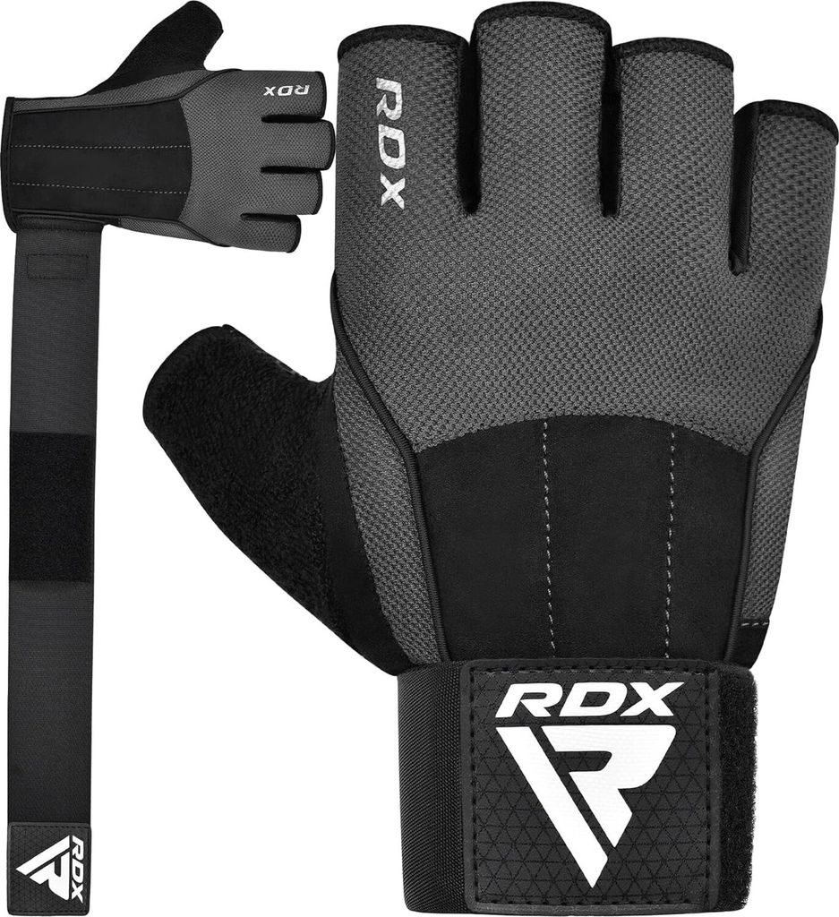 RDX Gewichtheben Handschuhe, 15-Zoll lange Unterstützung Strap Anti-Rutsch-Handfläche Schutz mit 3 Handgelenk Ausrichtung Platten, Powerlifting D...