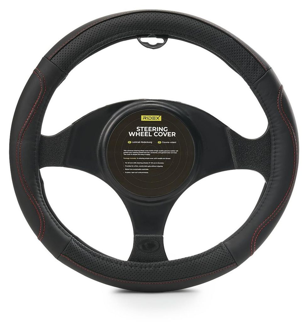 RIDEX 4791A0133 Lenkradbezug Ø37-39cm Schwarz Lenkradhülle Produktbild 