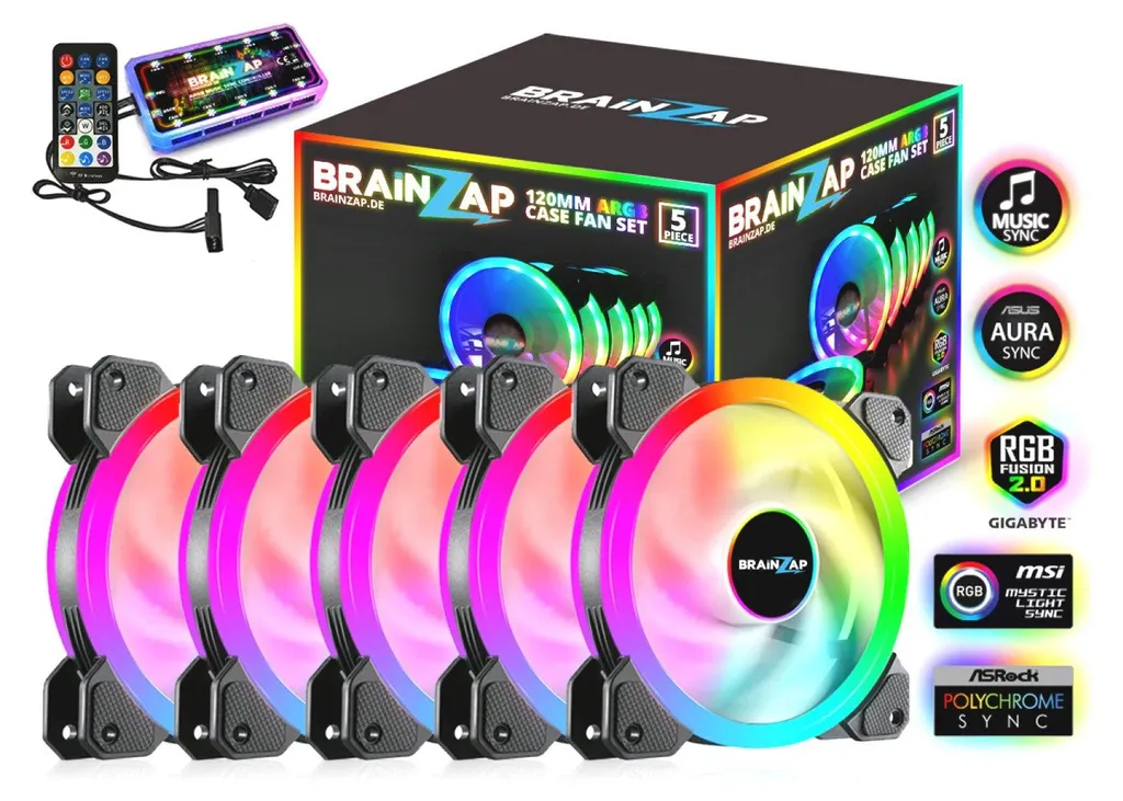 Kit Ventilation PC Complet 120mm pour Refroidissement Boîtier Gamer