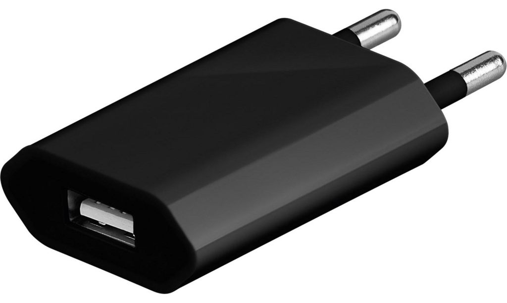 USB-Ladegerät 1 A (5W) schwarz (schwarz)