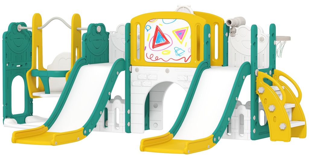 Ensemble toboggan et balançoire 9-en-1 pour tout-petits, Image du produit 