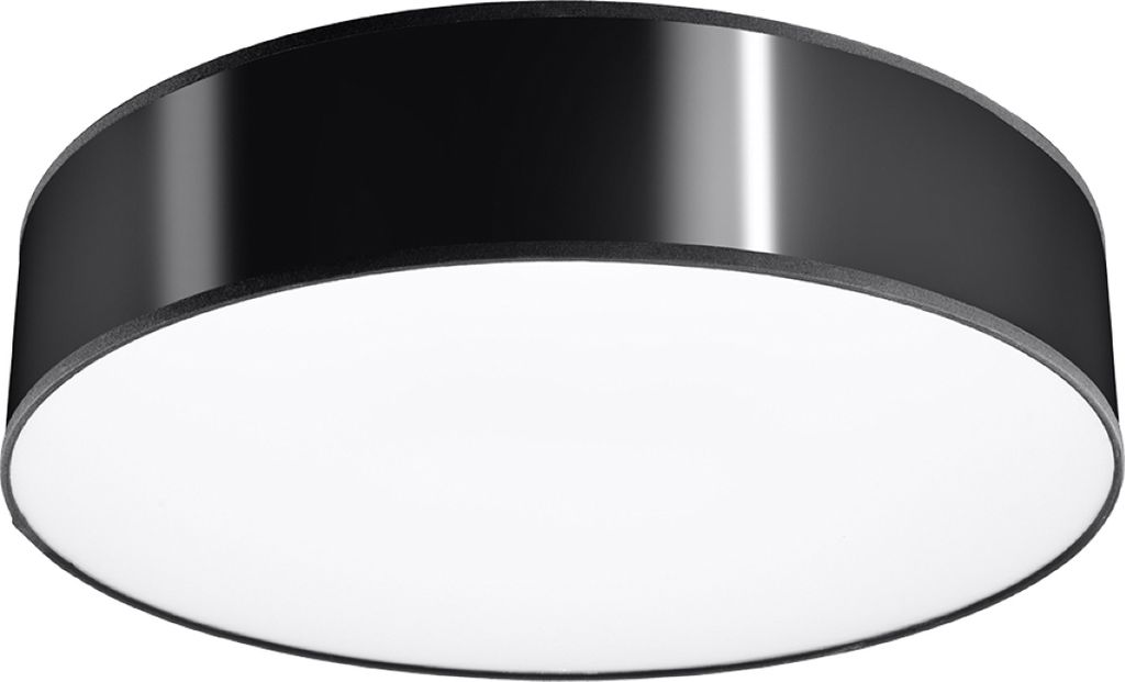 Deckenleuchte ARENA 55 schwarz 4xE27 15W PVC 11x55x55cm Sollux Lighting