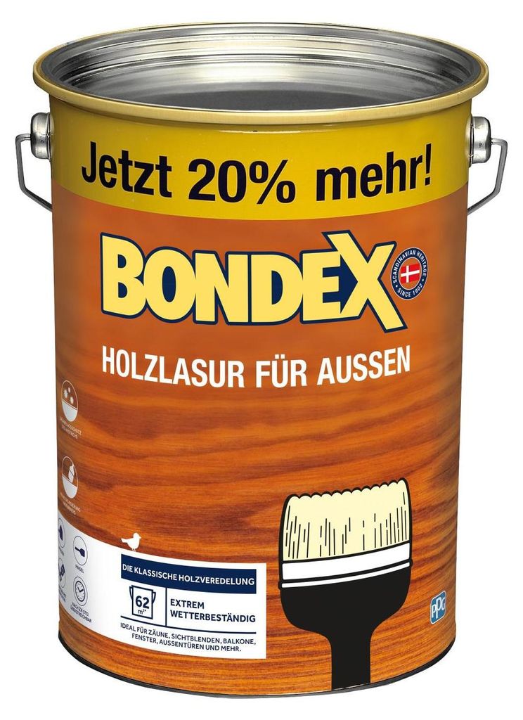 Bondex Holzlasur für Außen 4,8 L rio palisander