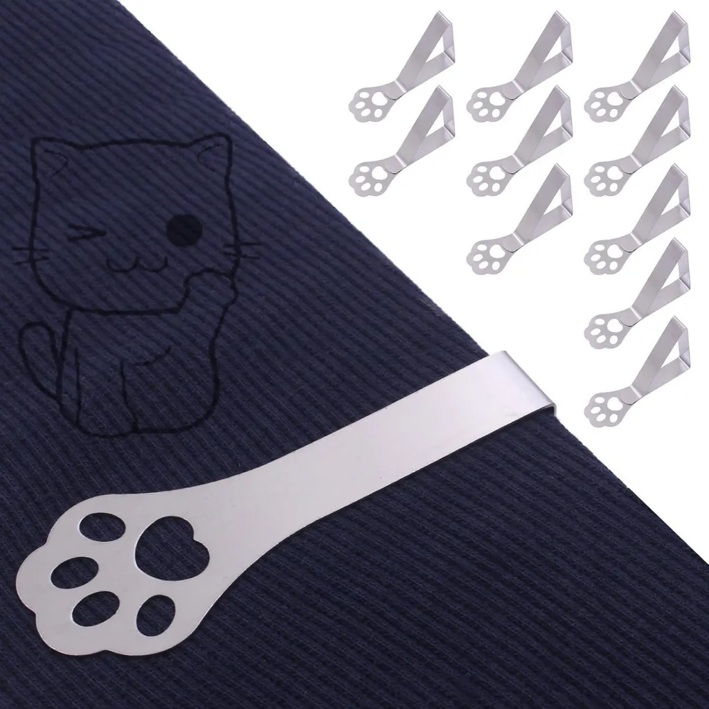 Support de nappe en acier inoxydable griffes de chat lot de 10 pièces
