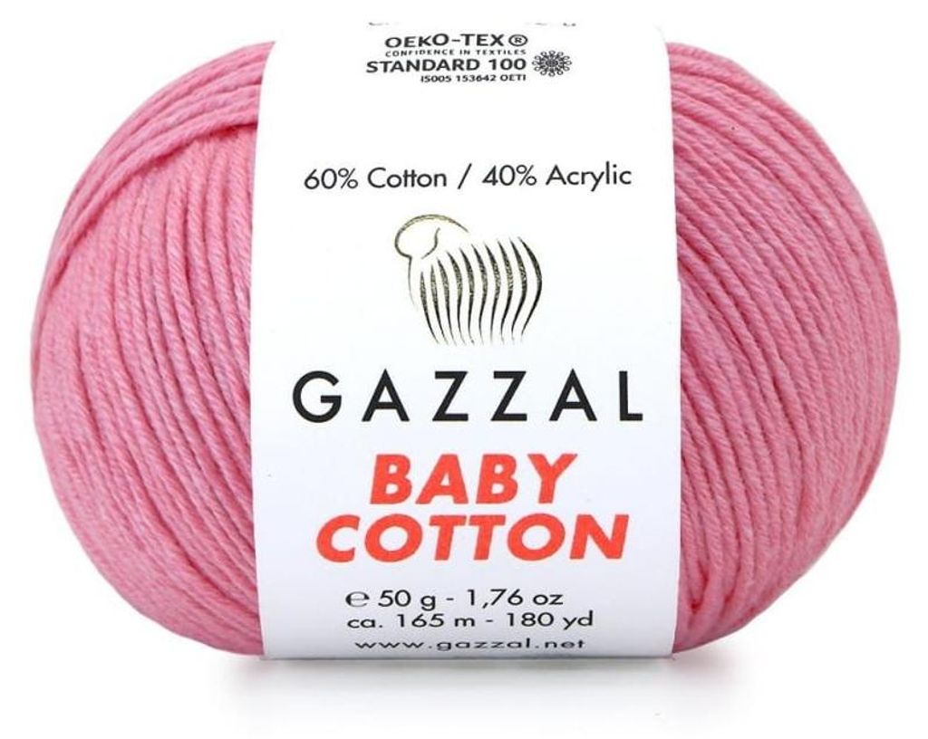 Gazzal Baby Baumwolle 3468 Strickwolle Baumwoll-Acryl-Garn Produktbild 
