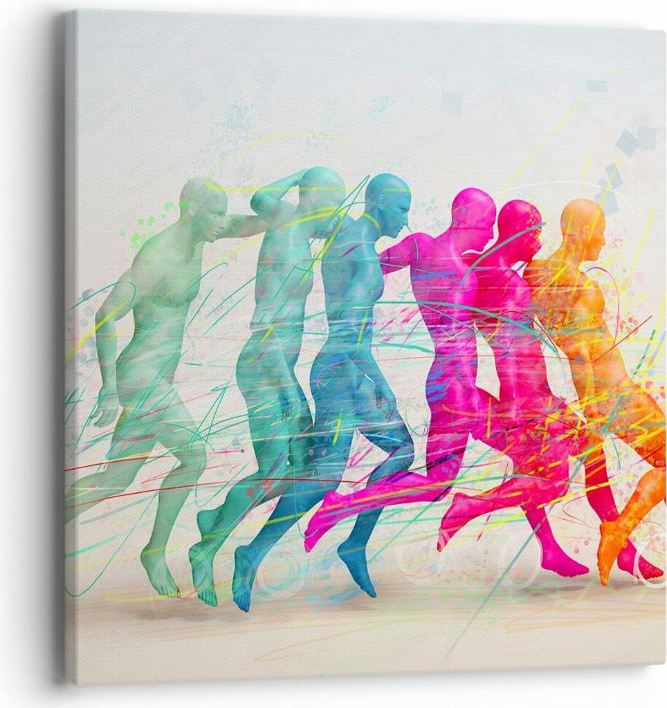 Bild auf Leinwand - Leinwandbild - Spieler Ziel tröpfeln Energie - 40x40cm - Wand Bild - Wanddeko - Leinwanddruck - Bilder - Kunstdruck - Wanddeko...