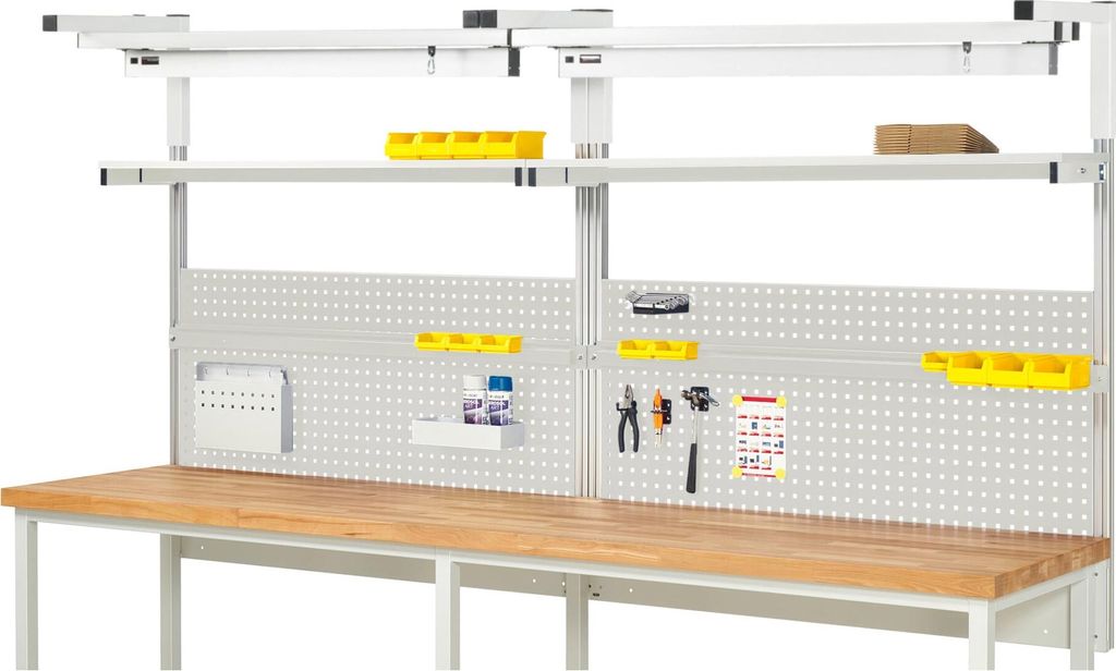 Rau System-Aufbau Komplettset 04, für Produktbreite 3000 mm, RAL7035/RAL7035