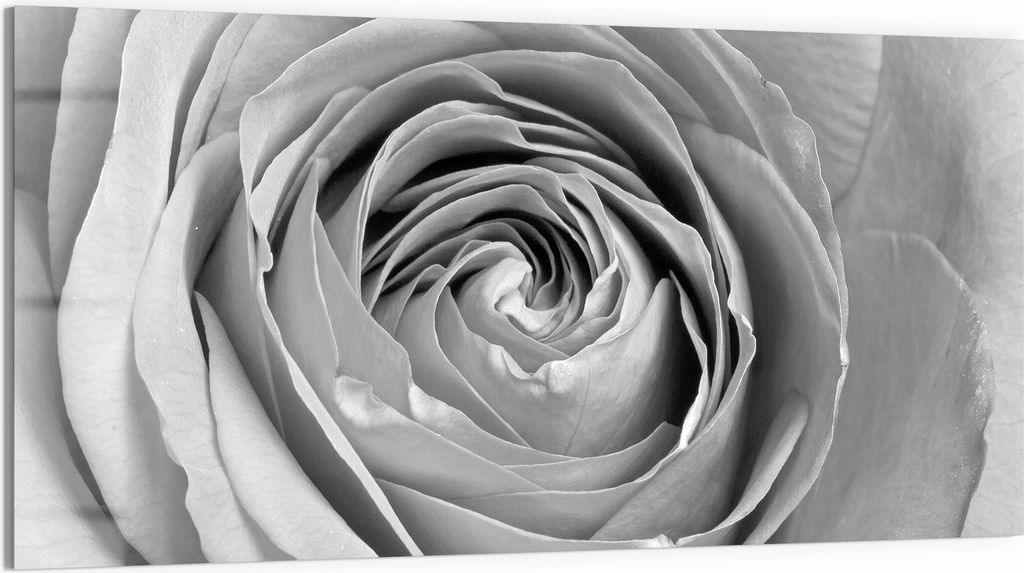 DEQORI Glasbild Acryl 100x50 cm 'Eleganz in Grau' Wandbild Bild modern Deko