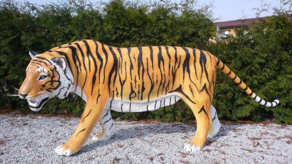 Design Tiger Afrika Figur Statue Skulptur Figuren Skulpturen Garten Statuen Neu