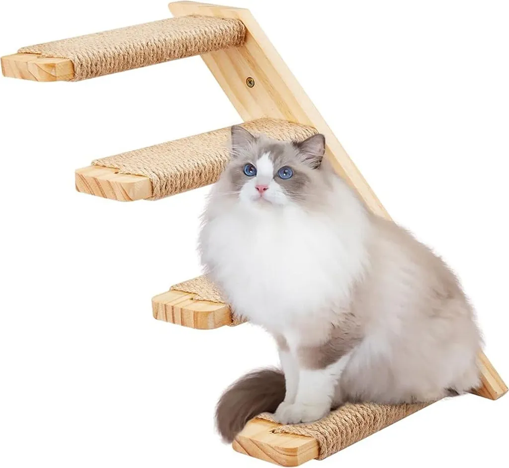 Mobili per Gatti Tutumi 332496 Beige - Scala a Muro Salvaspazio