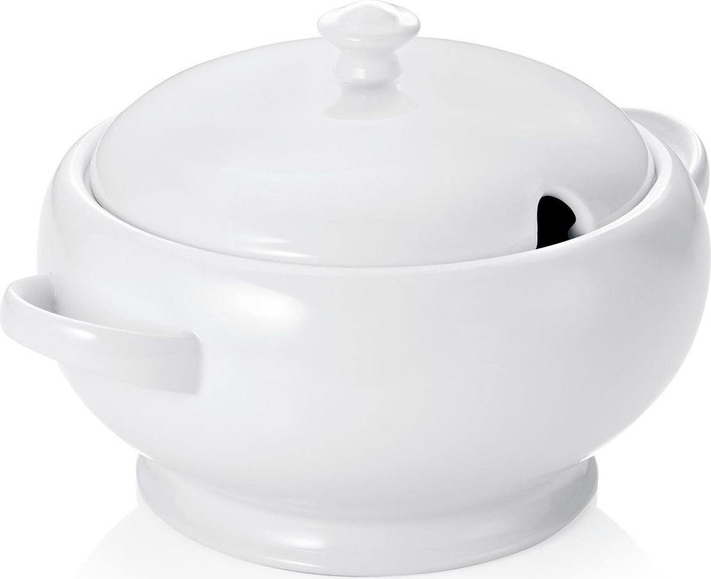 Terrine + Deckel mit Löffelaussparung 2,5 l, weiß, Produktbild 