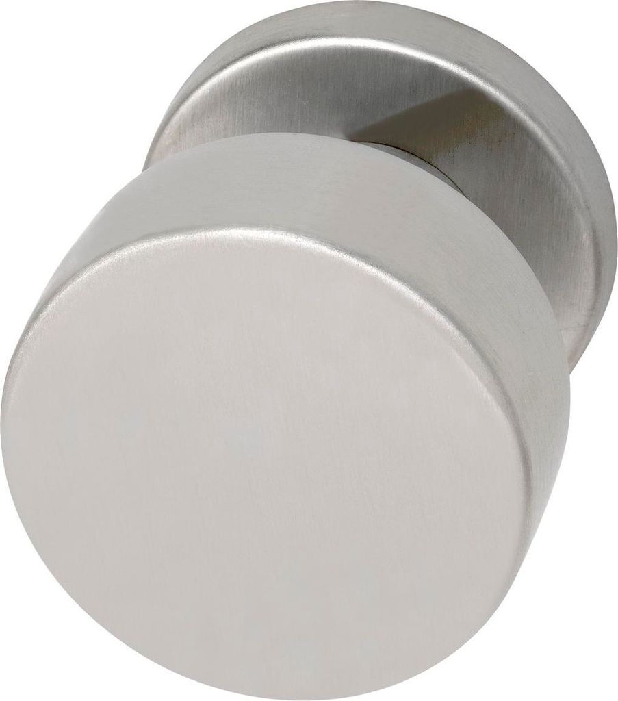 MARCHESI Türknopf Flachform - auf Rosette ø50, fest auf Rosette 50x7, Edelstahl