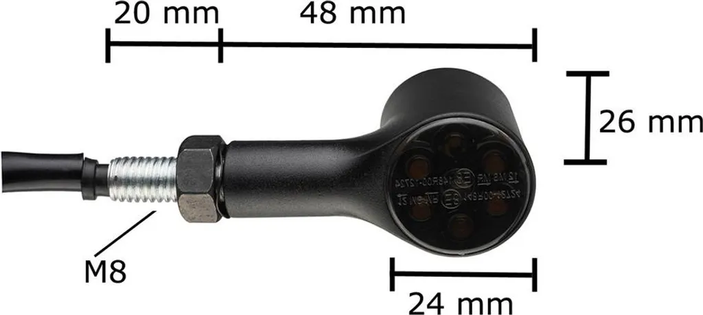 Area1 Indicatori Di Direzione A LED Per Moto E Scooter, Compatibili Con Piaggio People 50 125 250 300 S, Omologati E, Set Da 2 Pezzi