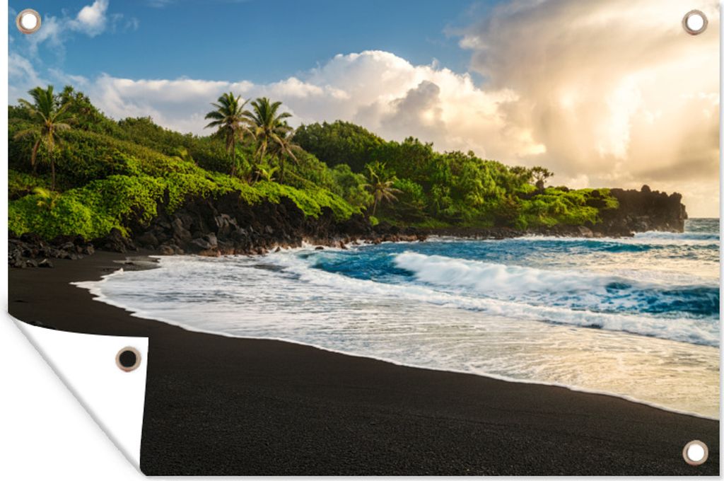 MuchoWow 60x40 cm Outdoor-Poster Gartendeko Sichtschutz Garten Poster für den Garten Hawaii - Strand - Insel