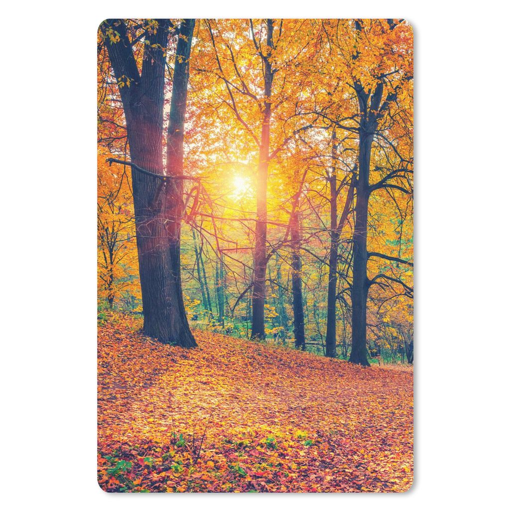 MuchoWow Mauspad Mousepad Bäume - Herbst - Wald - Herbstliche Blätter 40x60 cm - Mousepads - Maus Mat - Pad - Mausunterlage - Schreibtisch Acce...