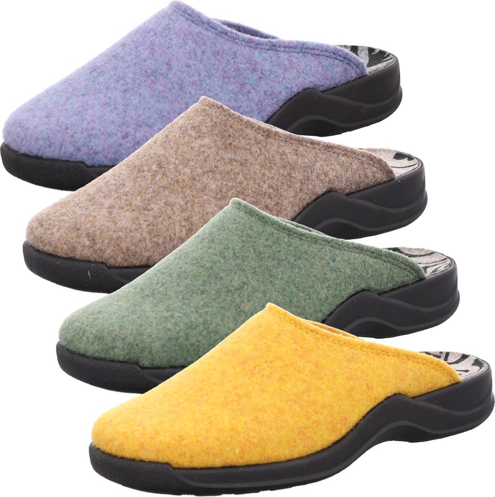 Rohde Damen Pantoffeln Hausschuhe Filz Vaasa-D 2309, Größe:42 EU, Farbe:Braun