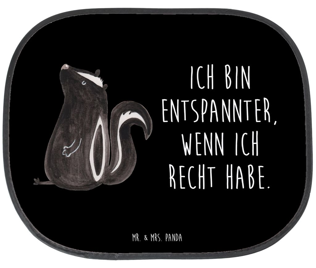 Mr. & Mrs. Panda Sonnenschutz Fürs Auto Stinktier Sitzen - Schwarz - Geschenk, Raubtier, Stinki, hitzeschutz, Büro, Spruch, Wildtier, blendschutz...