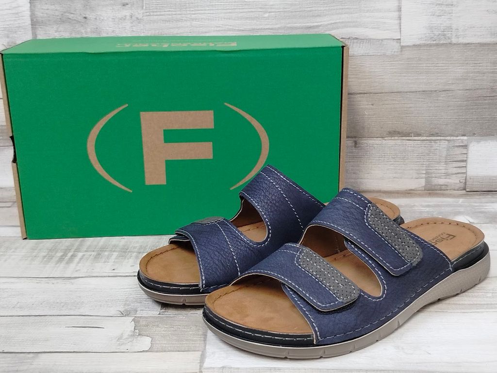 Fischer Herren Klett-Pantolette dunkelblau 40 Produktbild 
