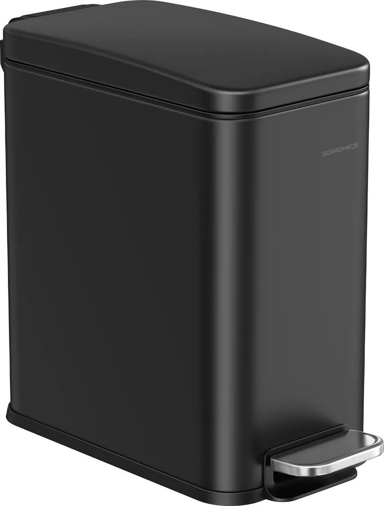 Poubelle cosmétique noire 10 litres avec seau amovible et Soft-Close